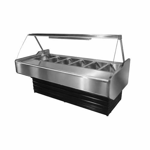 6 Division Flat Glass Bain Marie