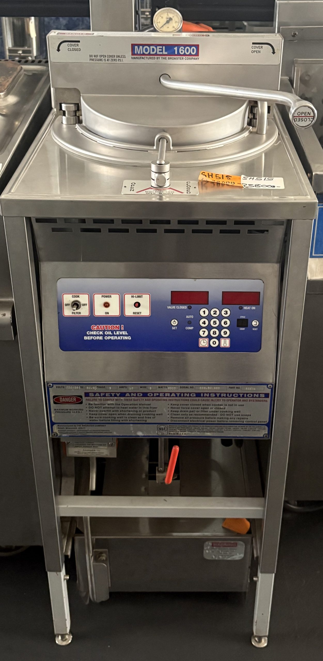 Broaster Model 1600 Pressure Fryer (Second-Hand)