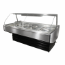 Sleek stainless steel deli display fridge