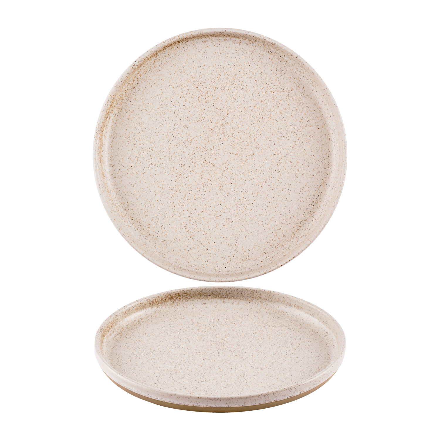 Emerge - Speckled White - Walled Plate - 26 cm H2 cm(6) - CC-SEBW-26EP.1
