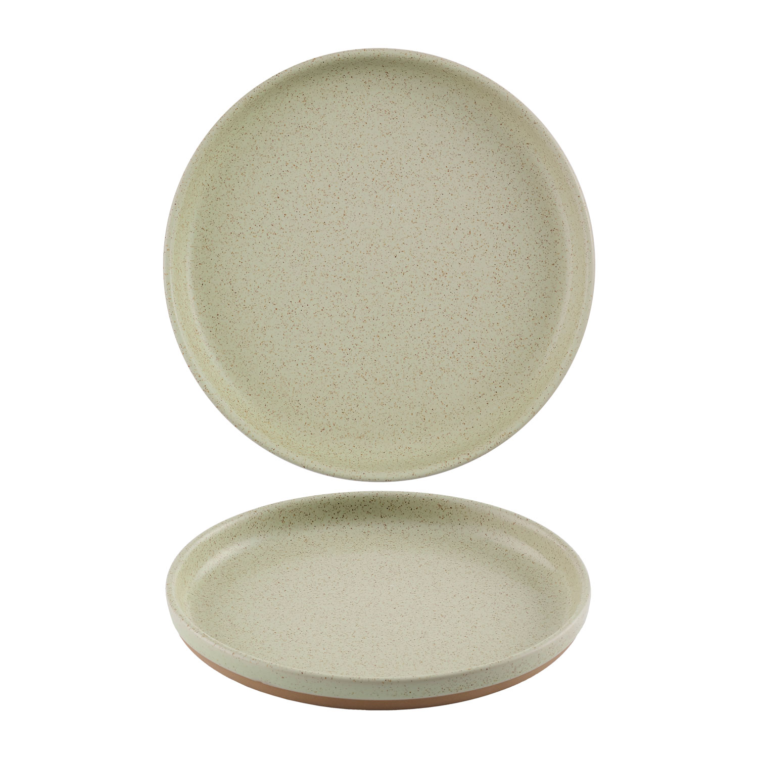 Emerge - Speckled Green - Walled Plate - 26 cm H2 cm (6) - CC-SESG-26EP.1