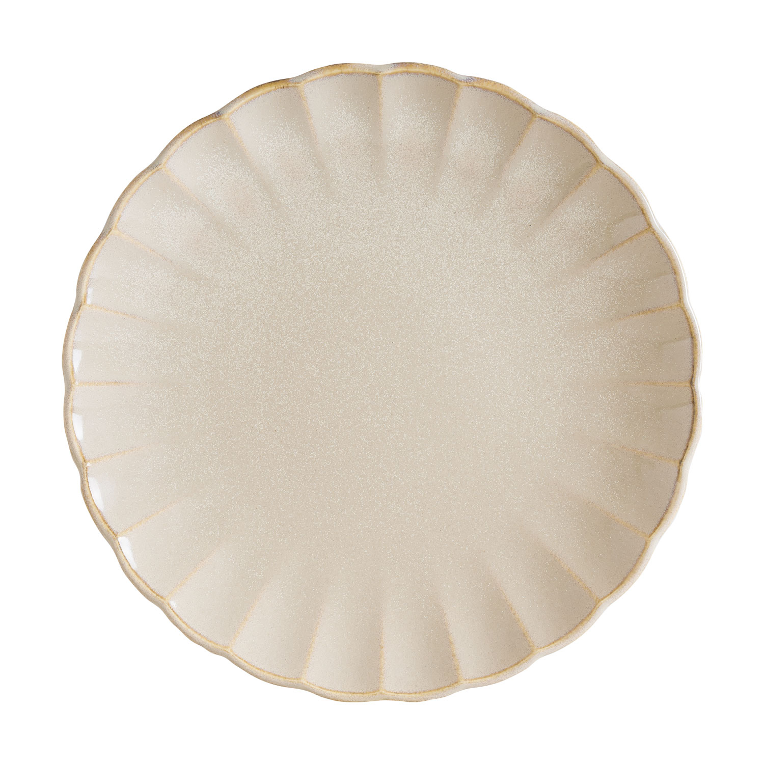 East - Sand - Coupe Scalloped Plate - 30 cm (12) - SANEAT30DZ