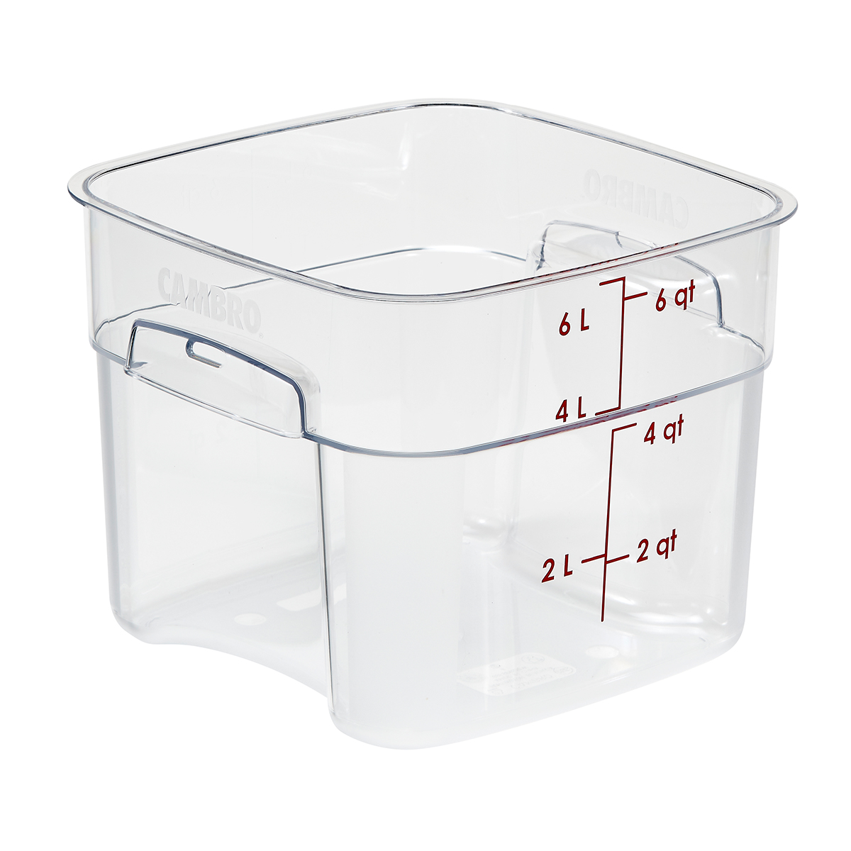 Square Polycarbonate Storage Container – Clear – 6 L
