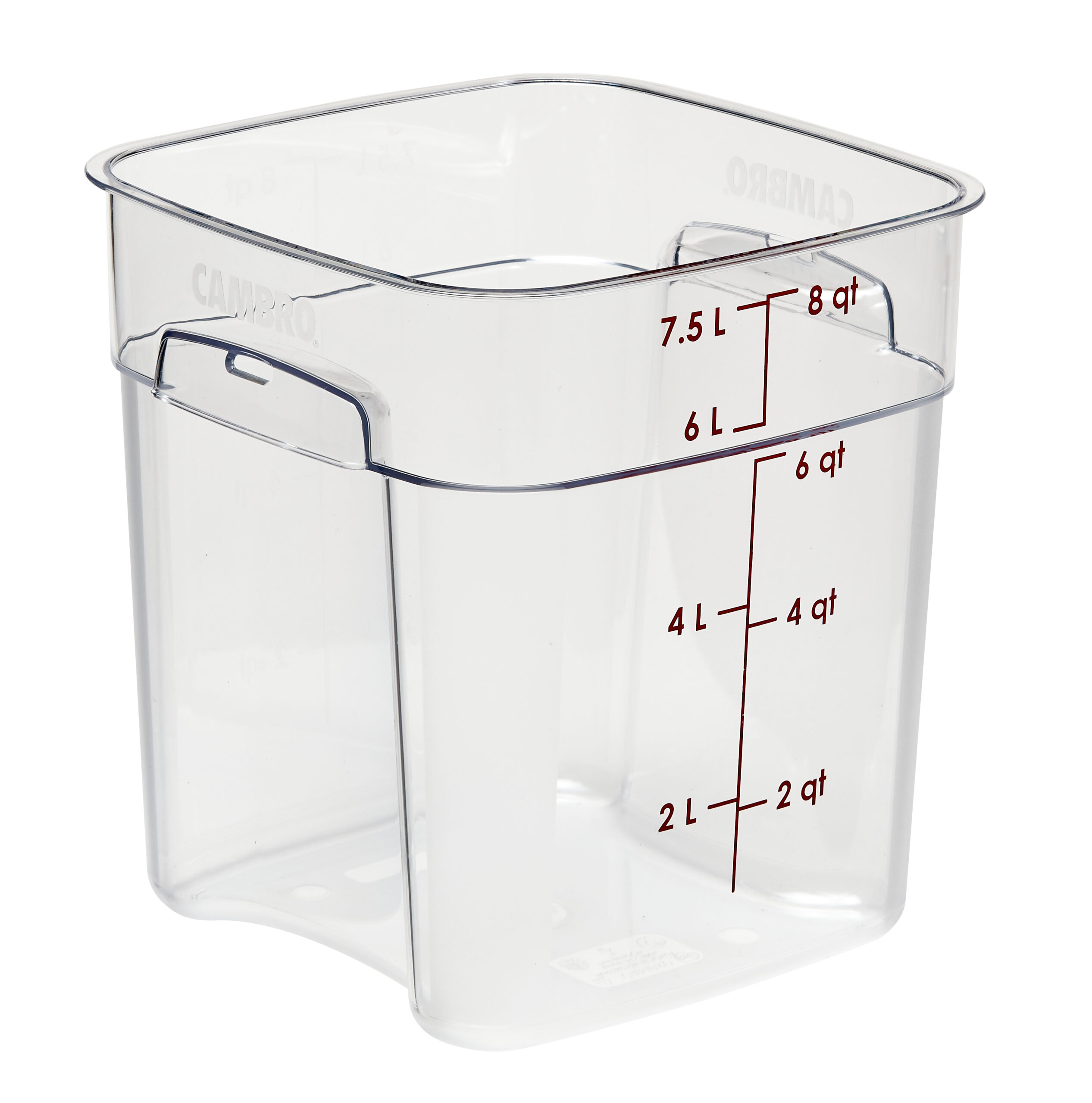 Square Polycarbonate Storage Container – Clear – 8 L