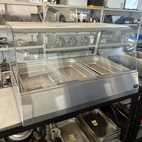 Salvadore Curved Glass 3 Division Bain Marie - Table Model SH519B