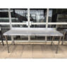 Used 2300mm Splash Back Stainless Steel Table - S_Steel Legs SH619