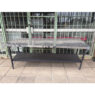 Used 2300mm Stainless Steel Table with Painted Legs and Shelf SH616K