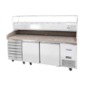 Pizza Prep Counter - 2 Doors and 7 Ambient Drawers - Granite Top - PCY-EPF3480